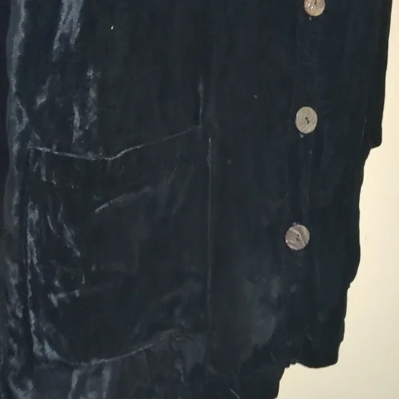 Vintage David Dart Neiman Marcus black Velvet Women's Jacket Size L - Picture 2 of 10